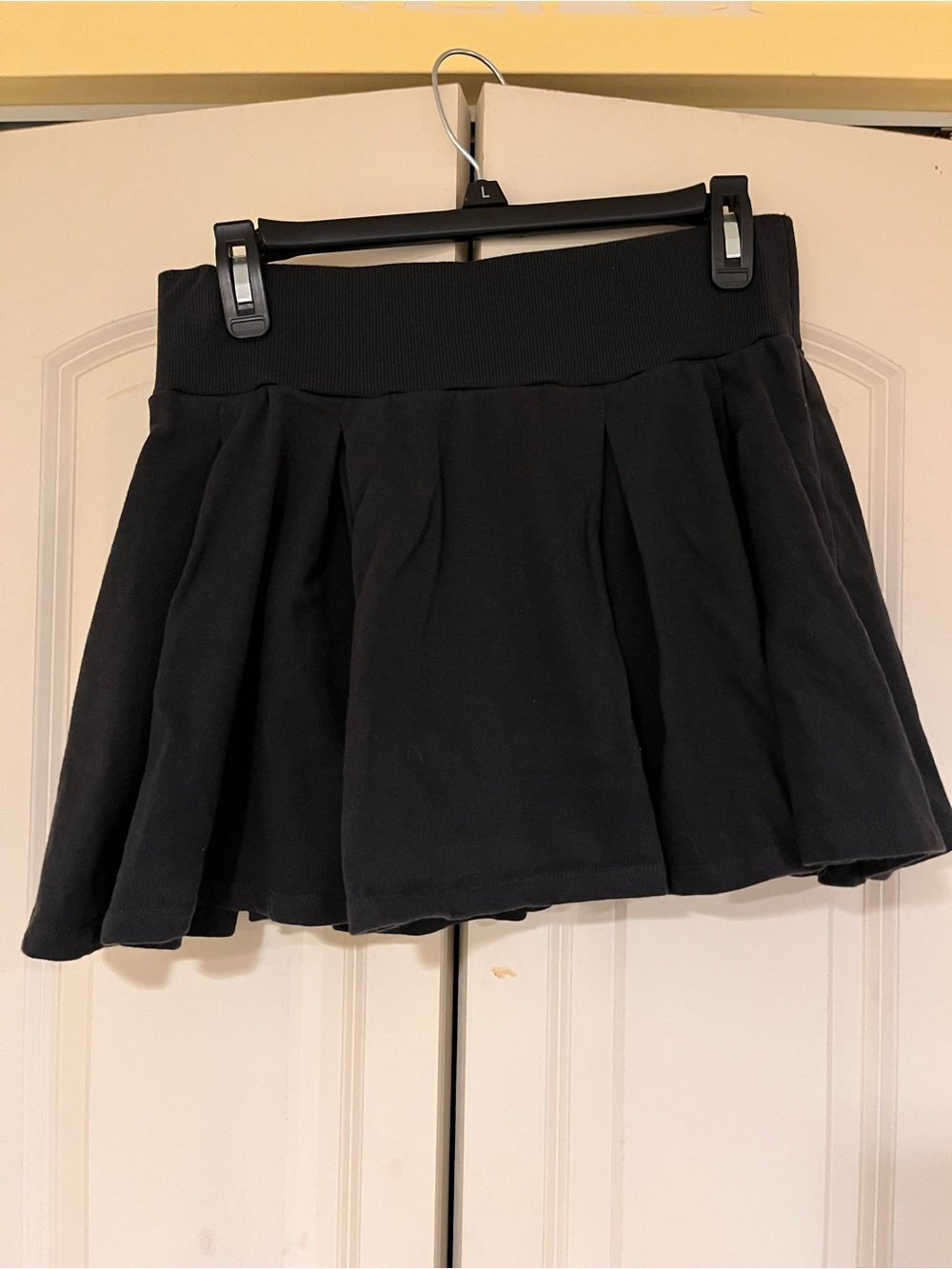 Women's Black Pleated Mini Skort